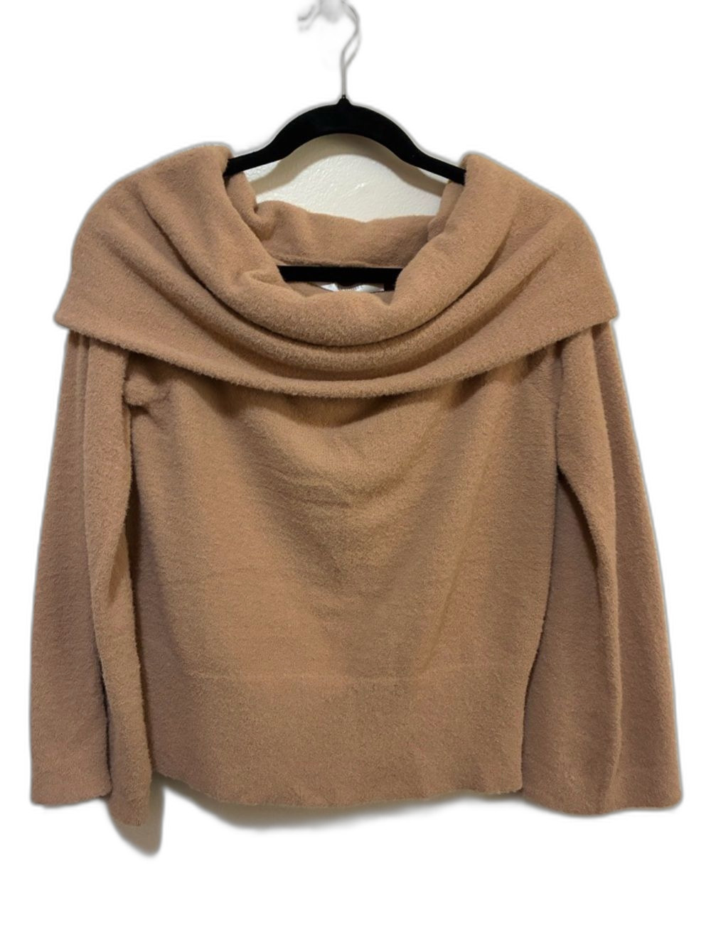 Flatwhite Anthropologie Foldover Off-Shoulder Sweater in Camel size small nwt